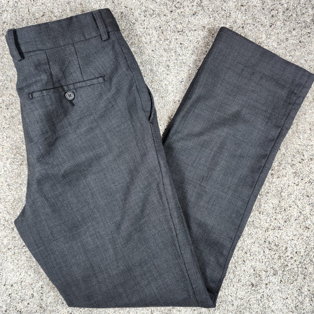 Linea Naturale Luxe Dress Pants Mens 32 Grey 100% Wool Made in Italy Excellent